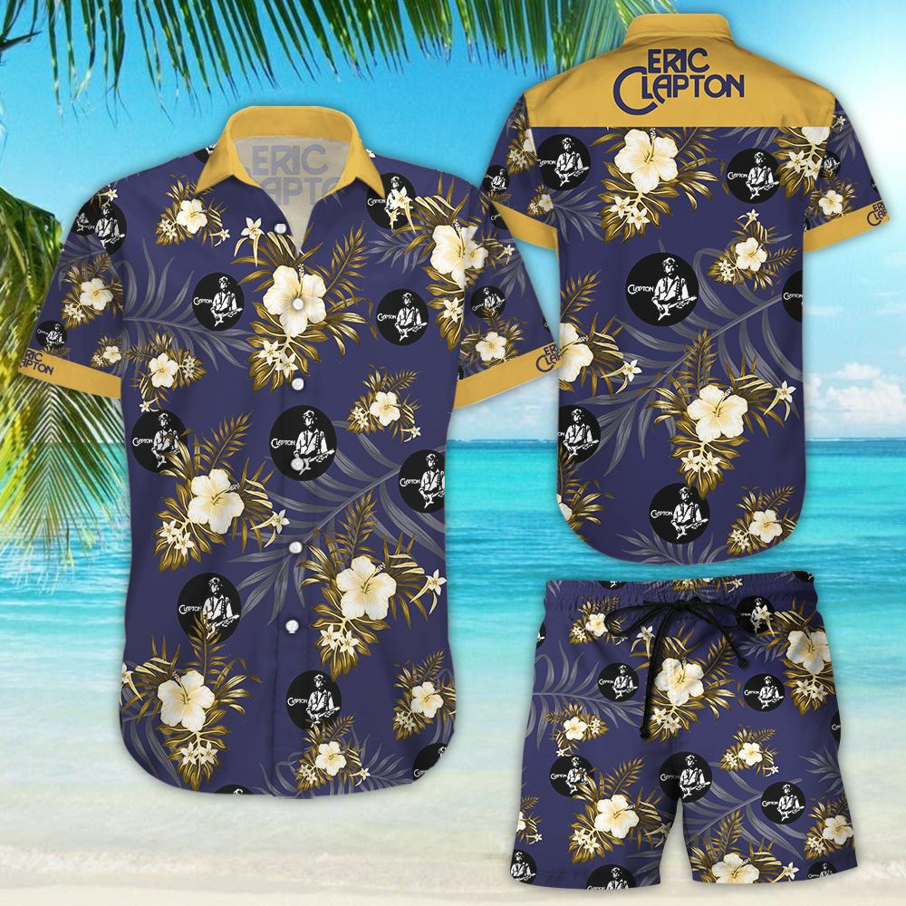 Eric Clapton Hawaiian Shirt Tropical Aloha Button Up