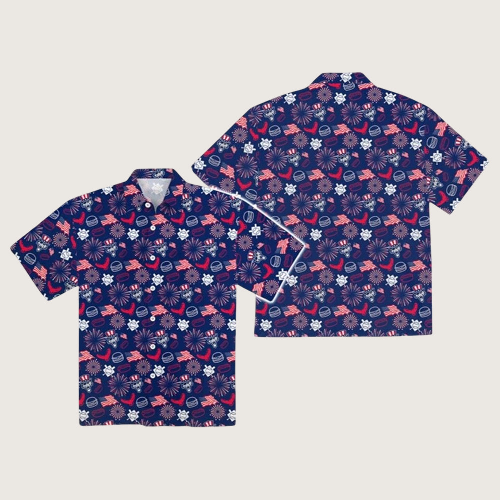 Erie SeaWolves Patriotic Button-Up Hawaiian Shirt 2026 Giveaway Gifts For Baseball Lovers