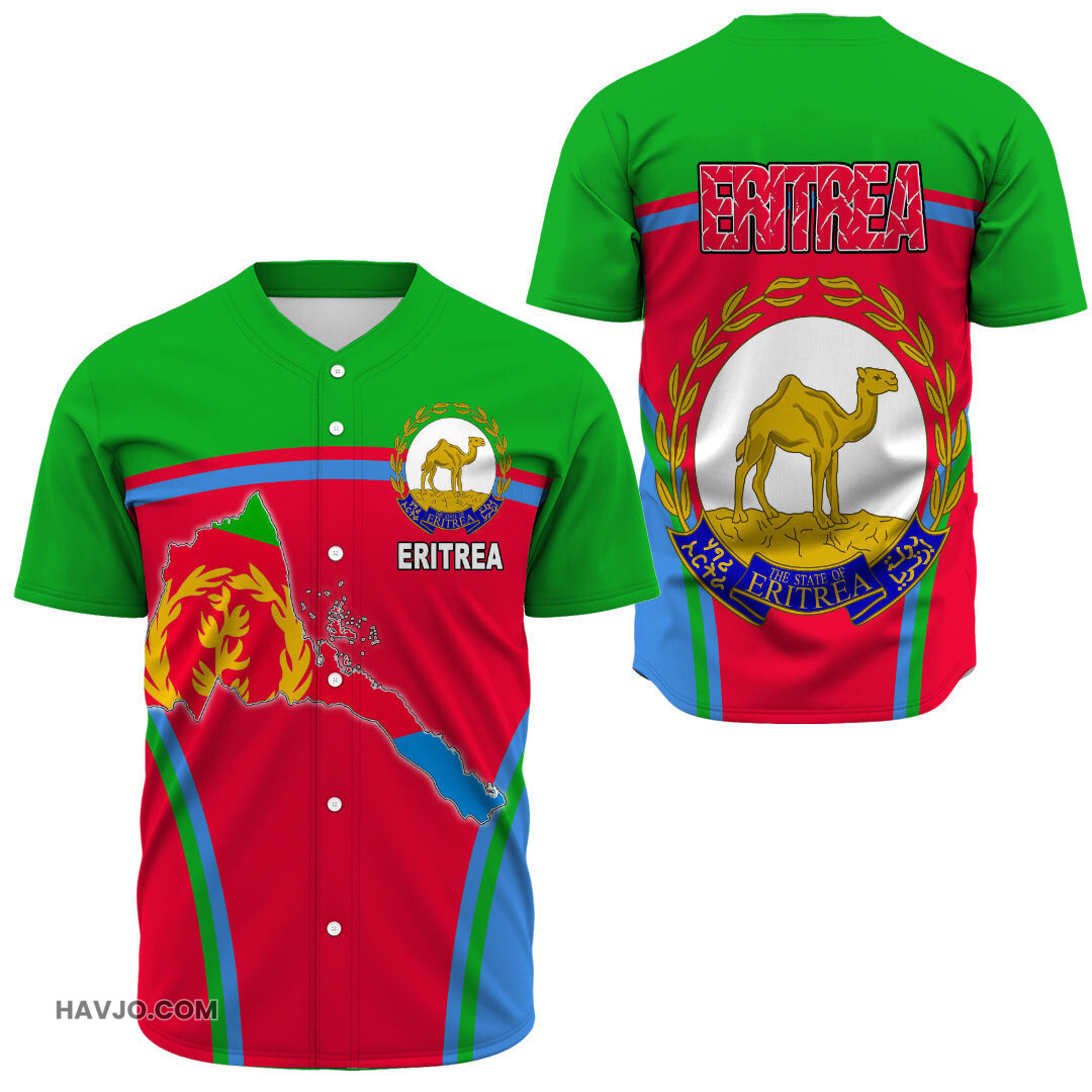 Eritrea Active Flag Baseball Jersey