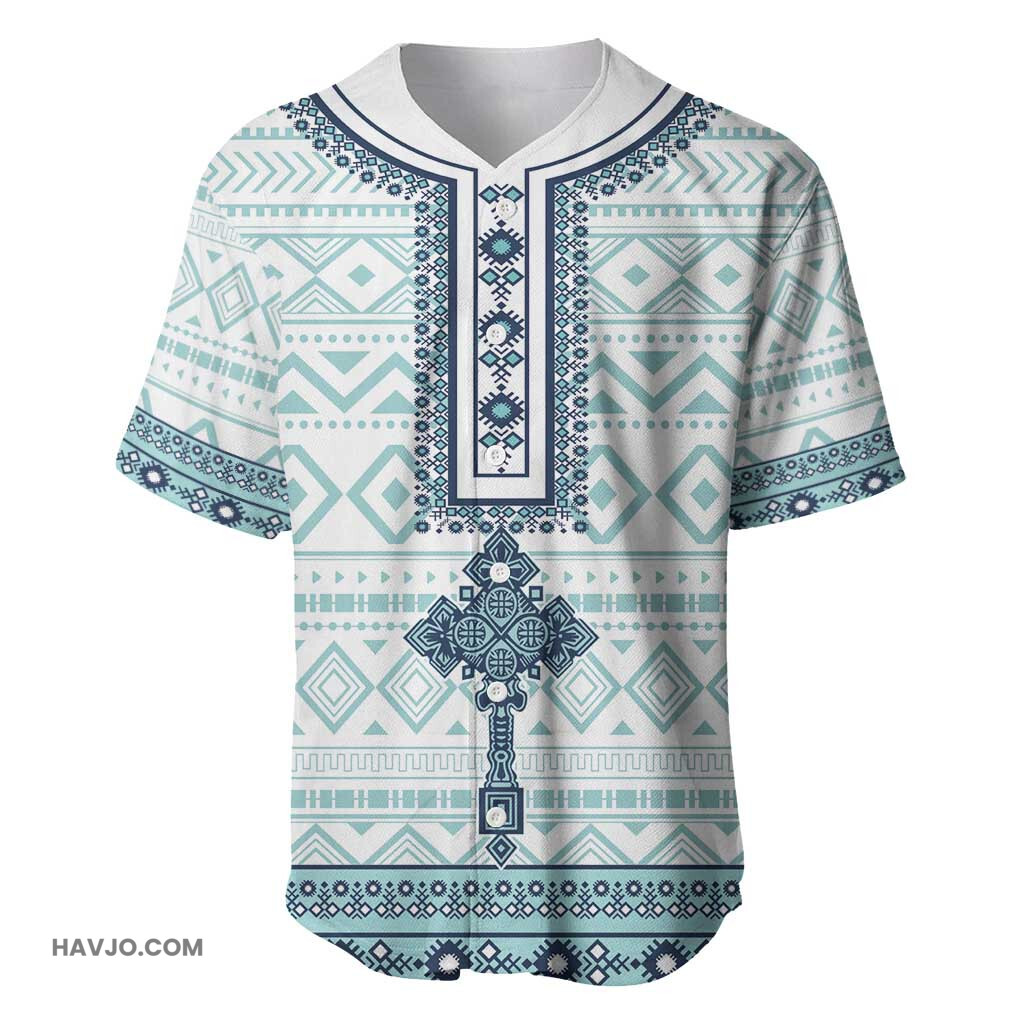 Eritrea African Pattern Habesha Style Baseball Jersey
