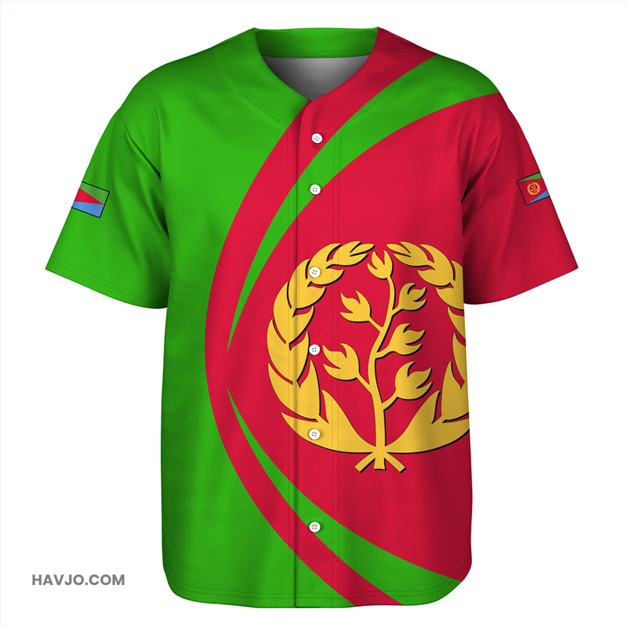 Eritrea Circle Style Baseball Jersey