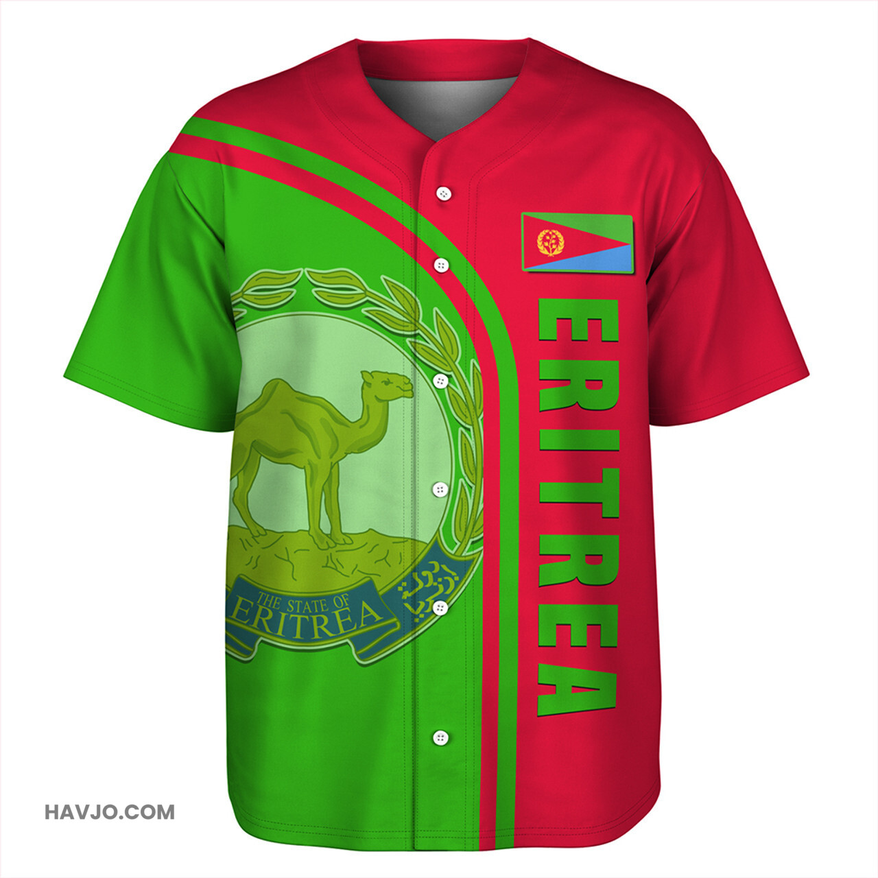 Eritrea Custom In My Heart Baseball Jersey