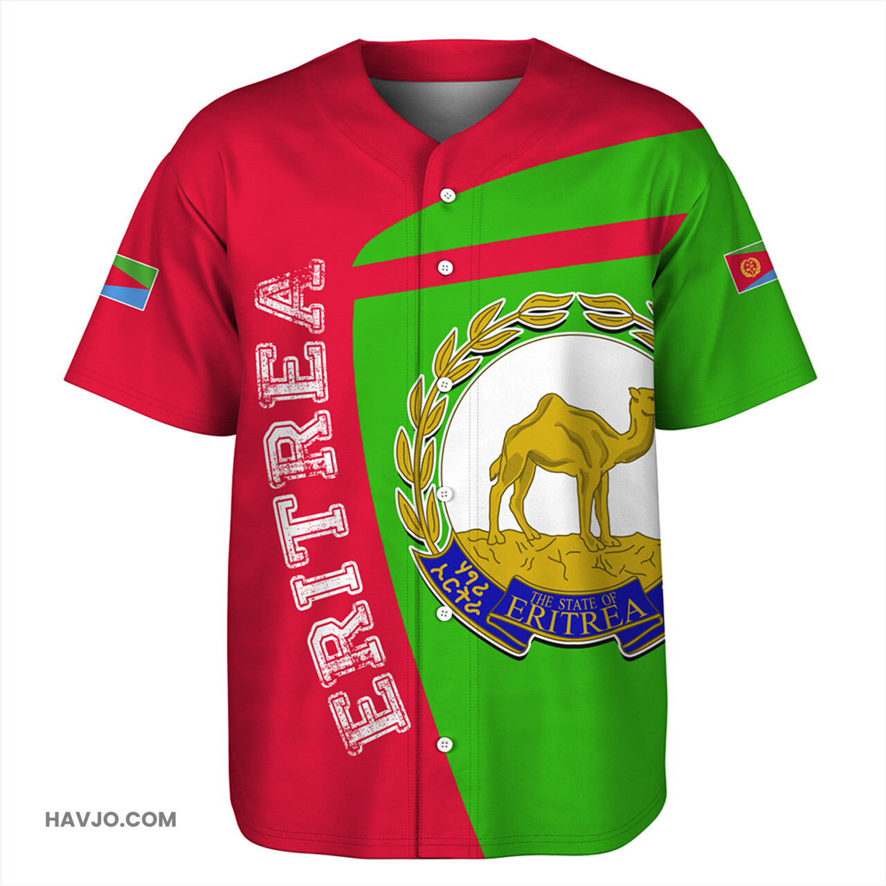 Eritrea Half Concept Baseball Jersey
