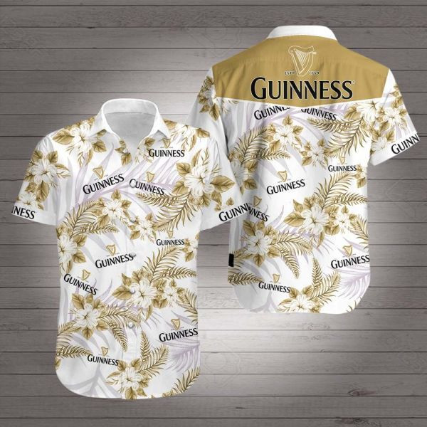Est 1759 Guinness Hawaiian Shirt Tropical Aloha Button Up
