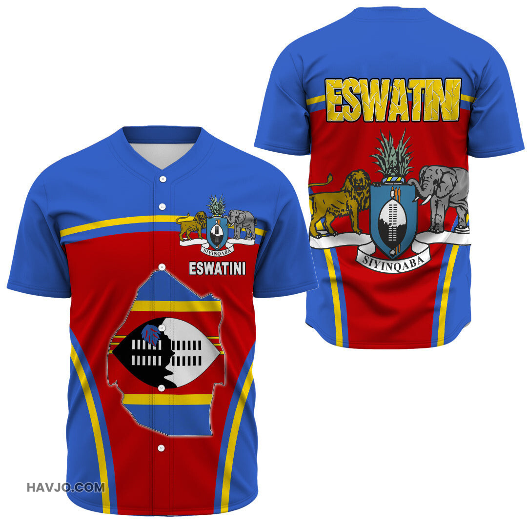 Eswatini Active Flag Baseball Jersey
