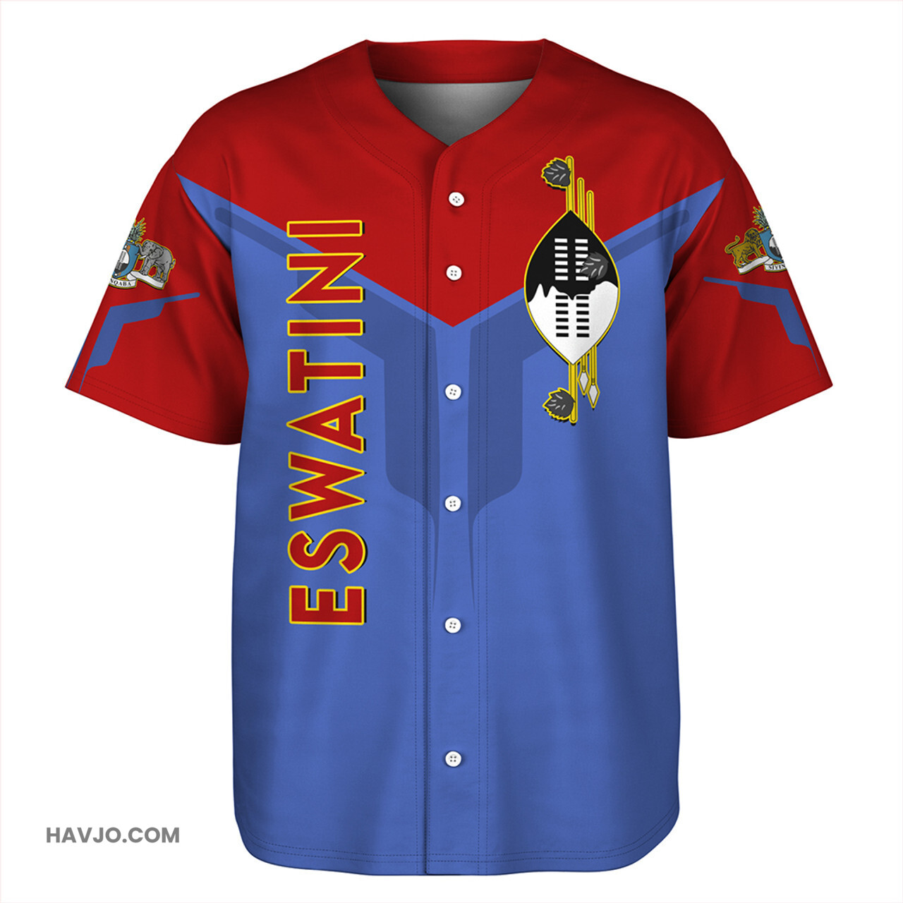 Eswatini Arrow Style Baseball Jersey