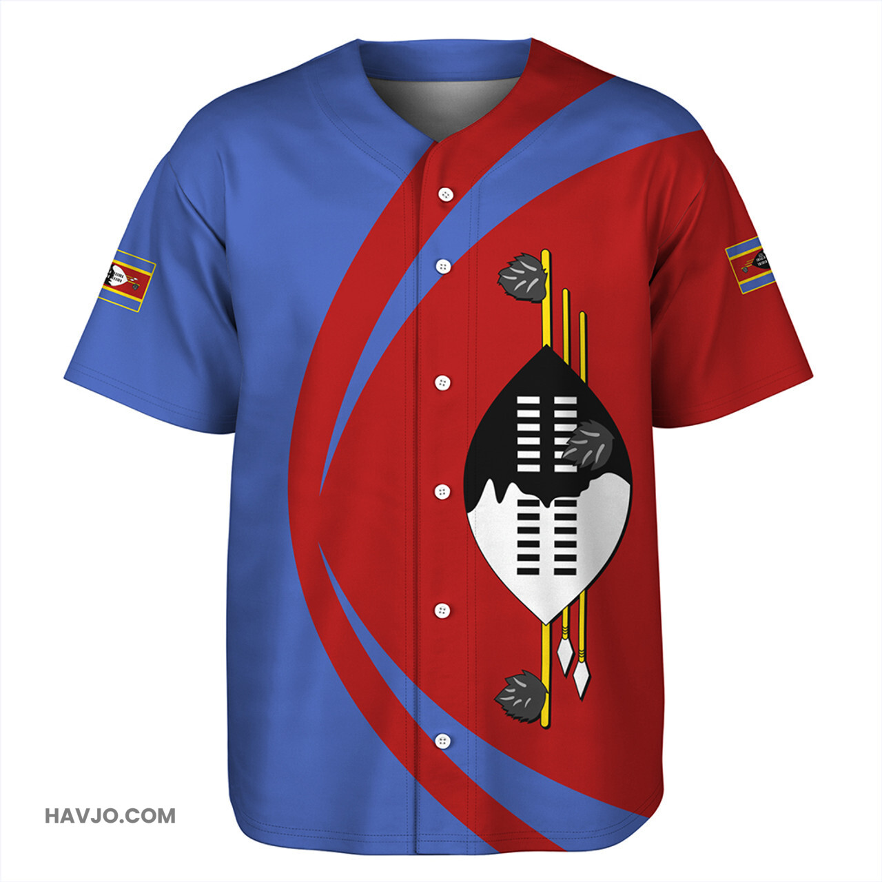 Eswatini Circle Style Baseball Jersey