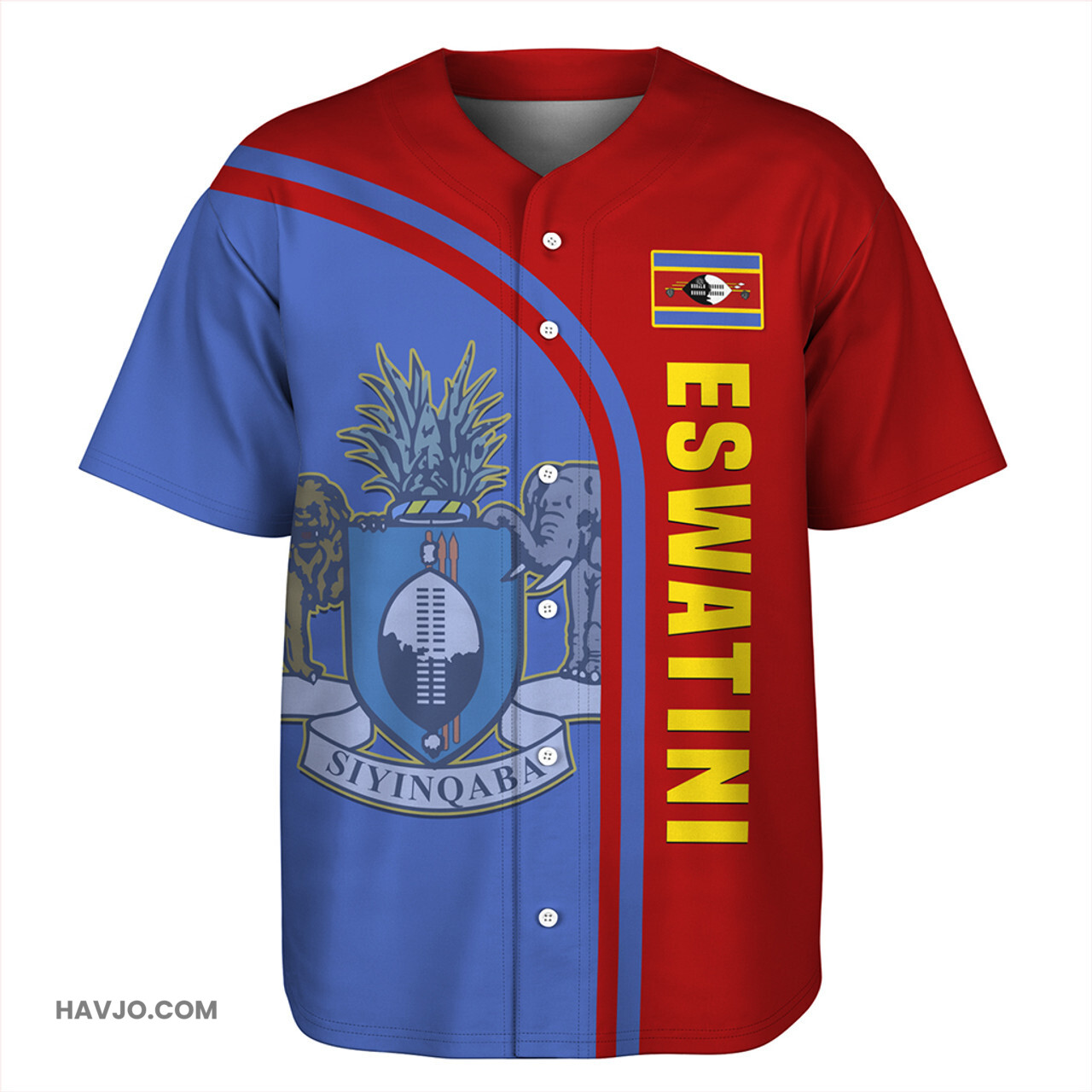 Eswatini Custom In My Heart Baseball Jersey