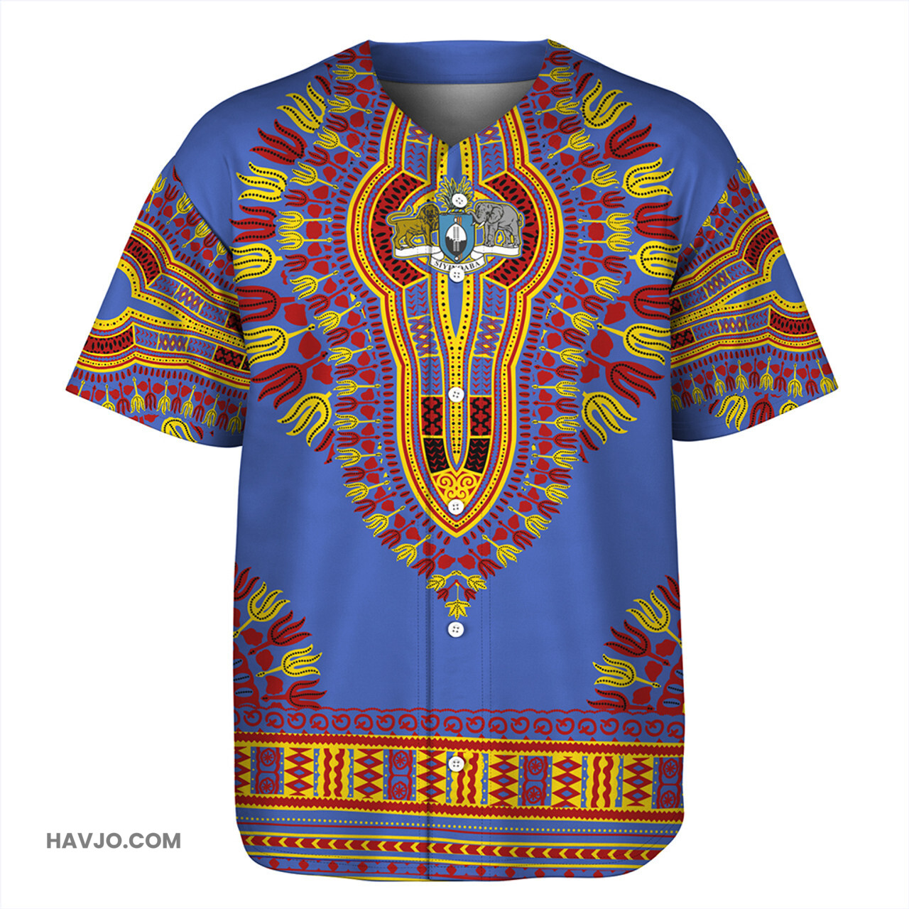 Eswatini Dashiki Baseball Jersey
