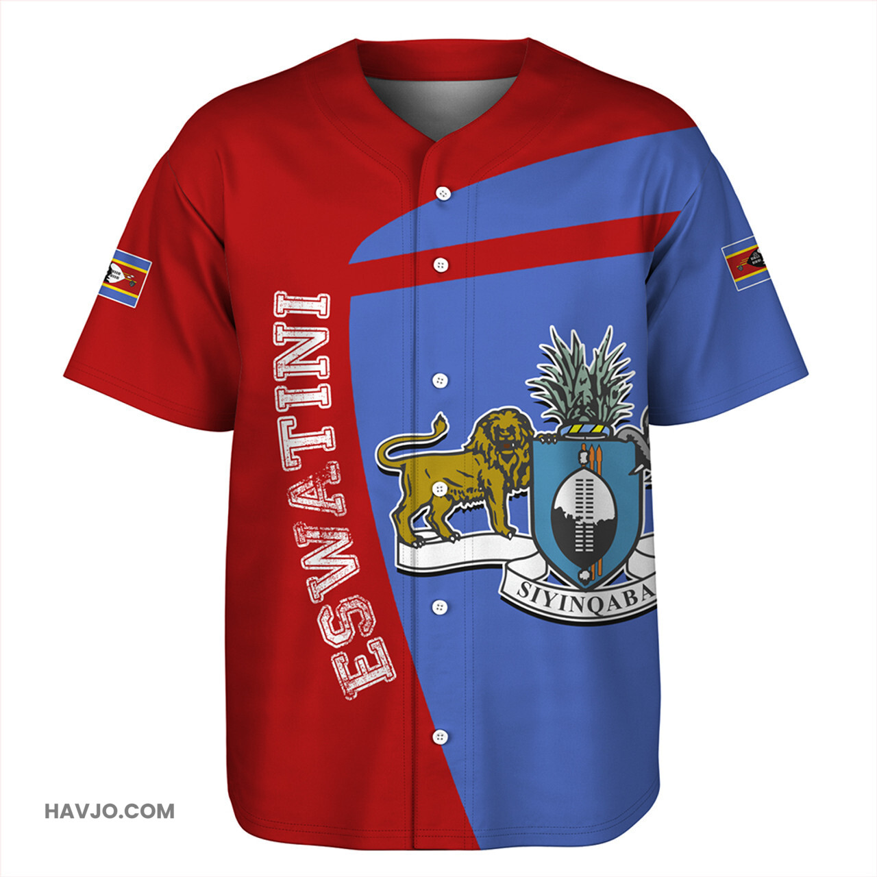 Eswatini Half Concept Baseball Jersey