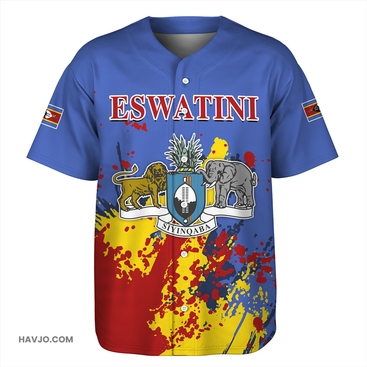 Eswatini Spanit Style Baseball Jersey