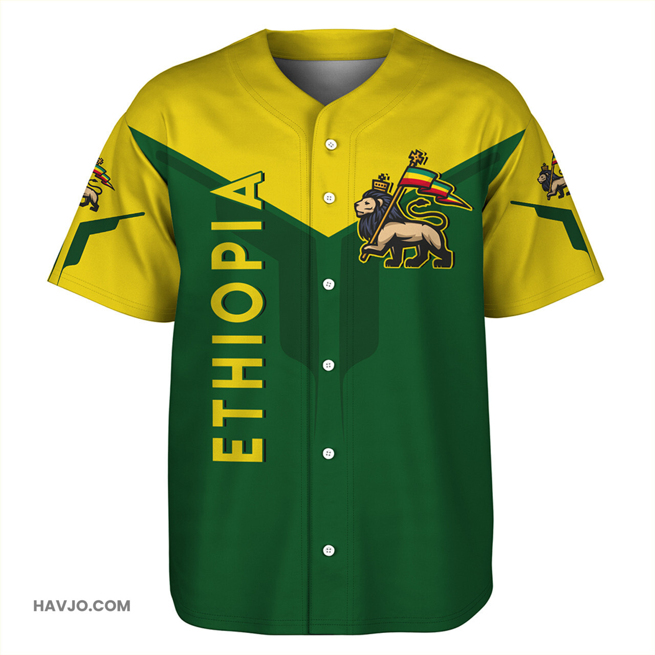 Ethiopia Arrow Style Baseball Jersey