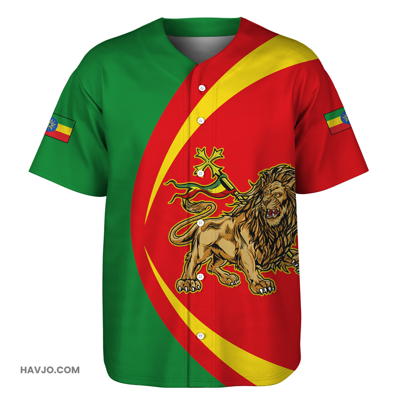 Ethiopia Circle Style Baseball Jersey