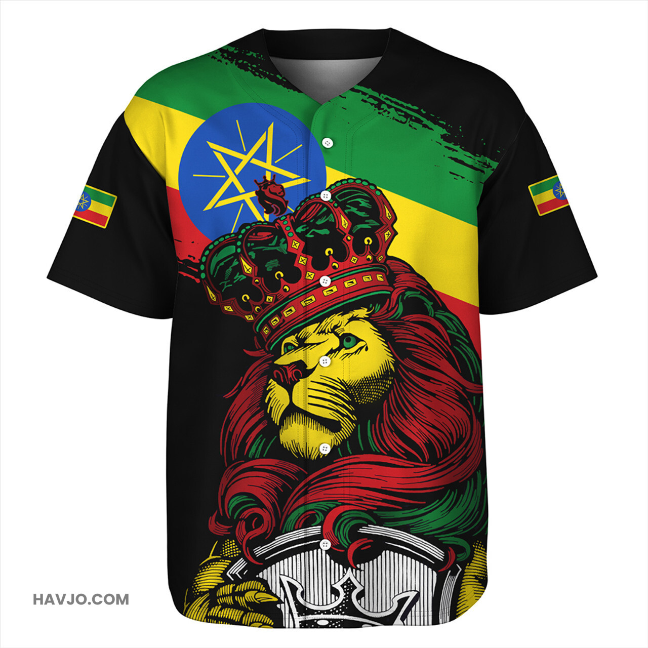 Ethiopia Ethiopia Lion Style Baseball Jersey