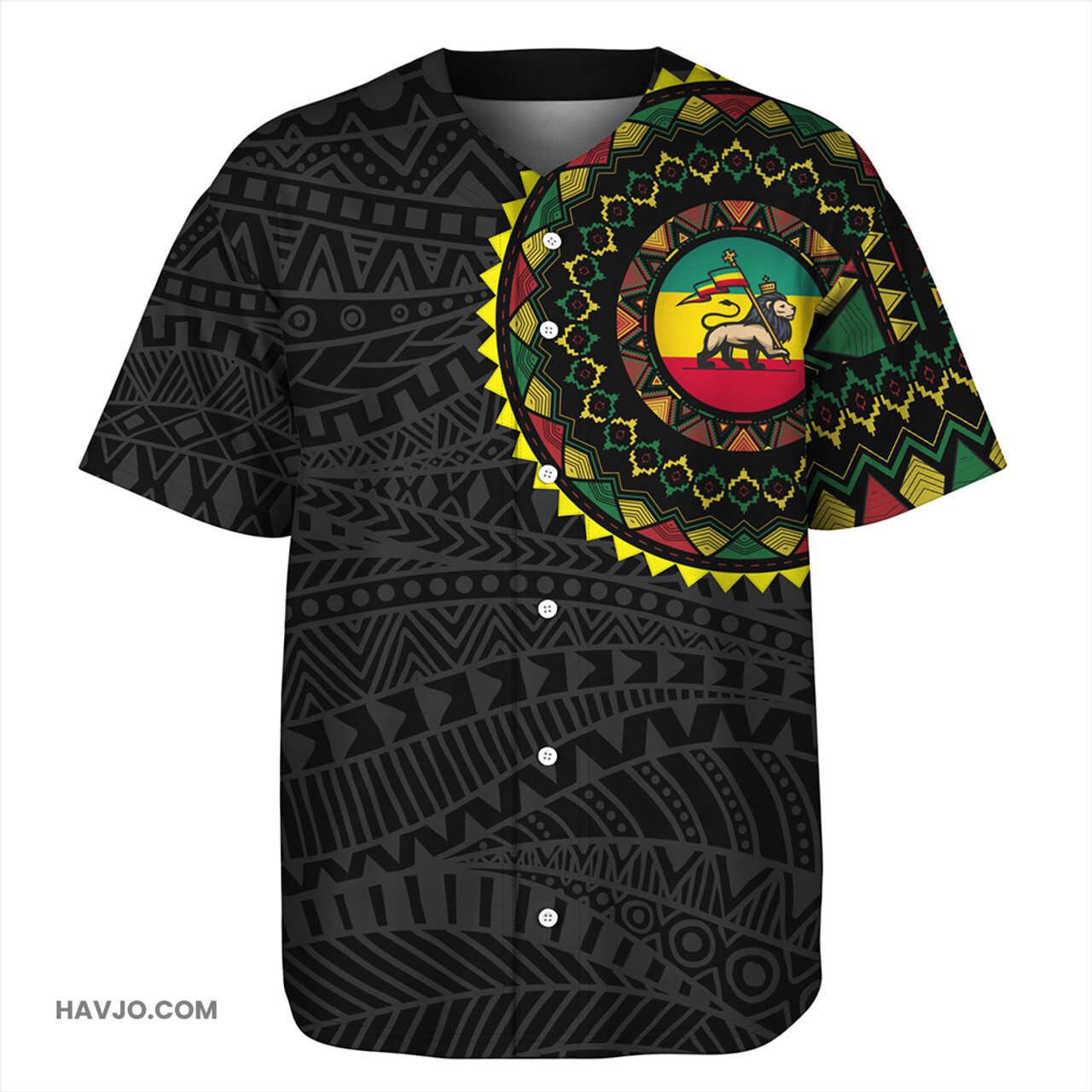 Ethiopia Masterpiece Ethiopia Lion Of Judah Baseball Jersey