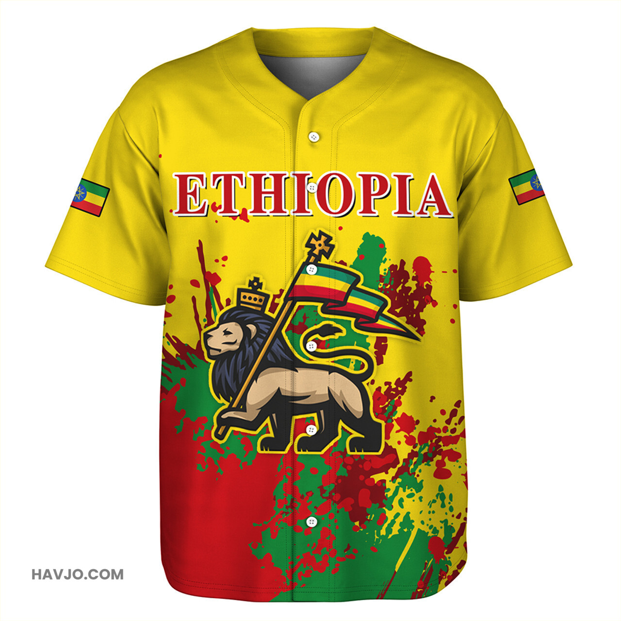 Ethiopia Spanit Style Baseball Jersey