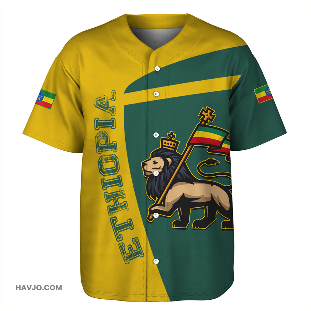 Ethiopia Sport Style Baseball Jersey