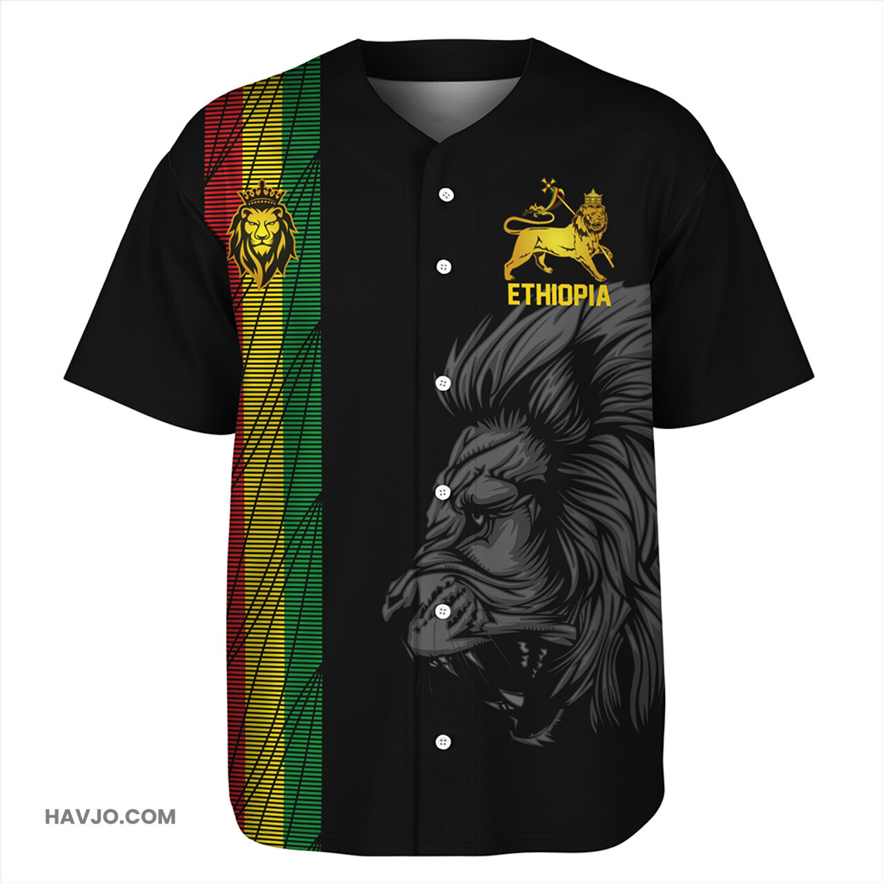Ethiopia Tribe Lion Baseball Jersey