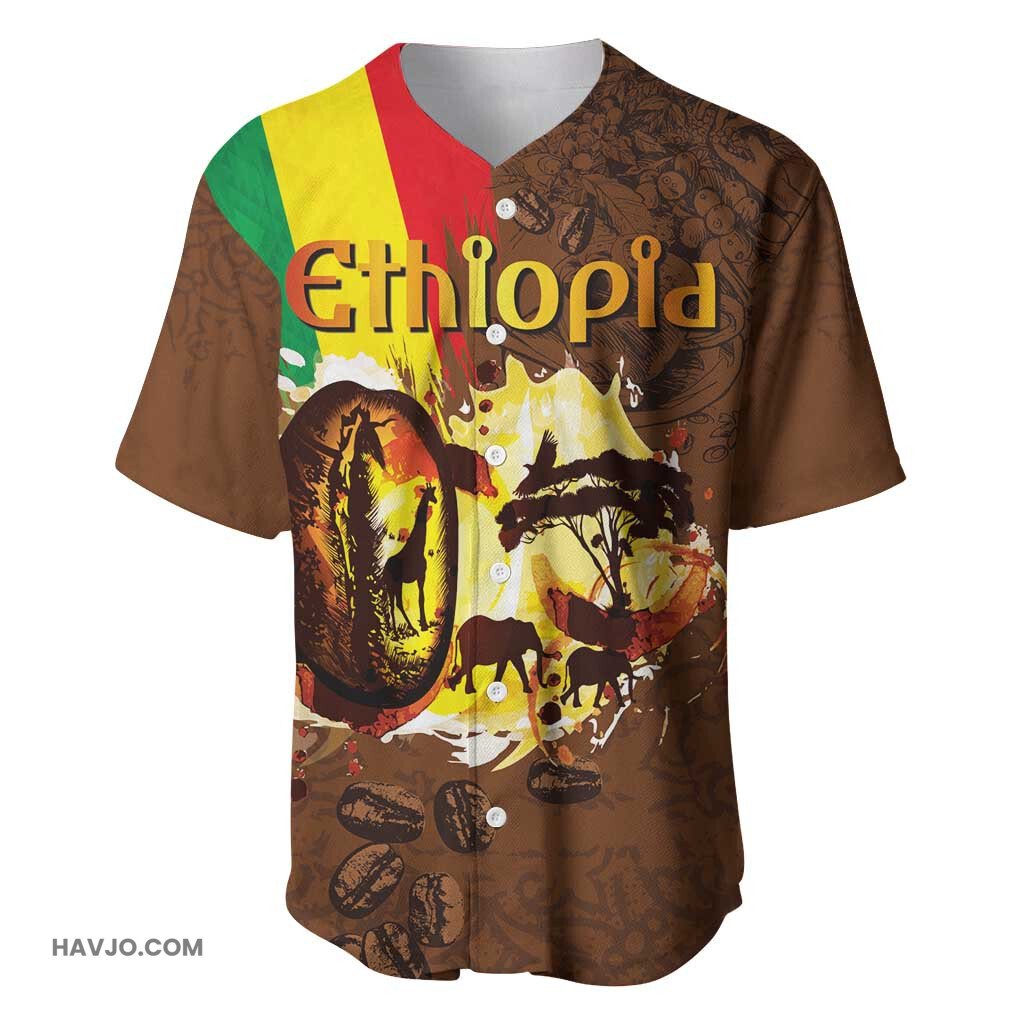 Ethiopia's Pride Coffee Culture Baseball Jersey