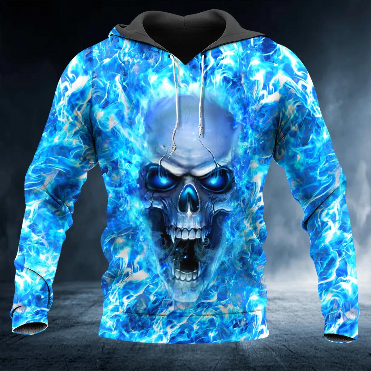Face Ice Skull 3D All Over Print Hoodie