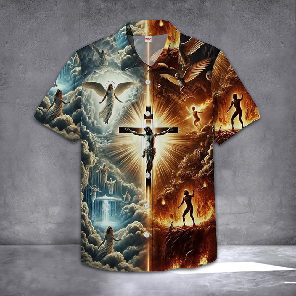 Faith Over Fear Hawaiian Shirt Christian Button Up Shirt Gifts For Jesus Lovers