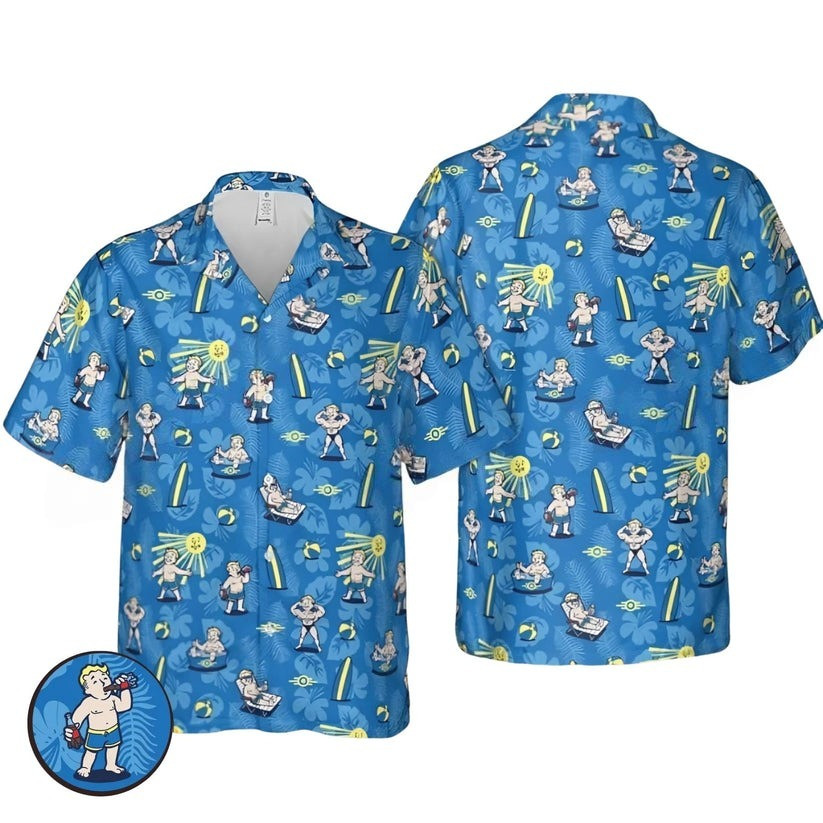 Fallout Nuclear Summer Beach Hawaiian Shirt Funny Tropical Shirt Gifts For Brother