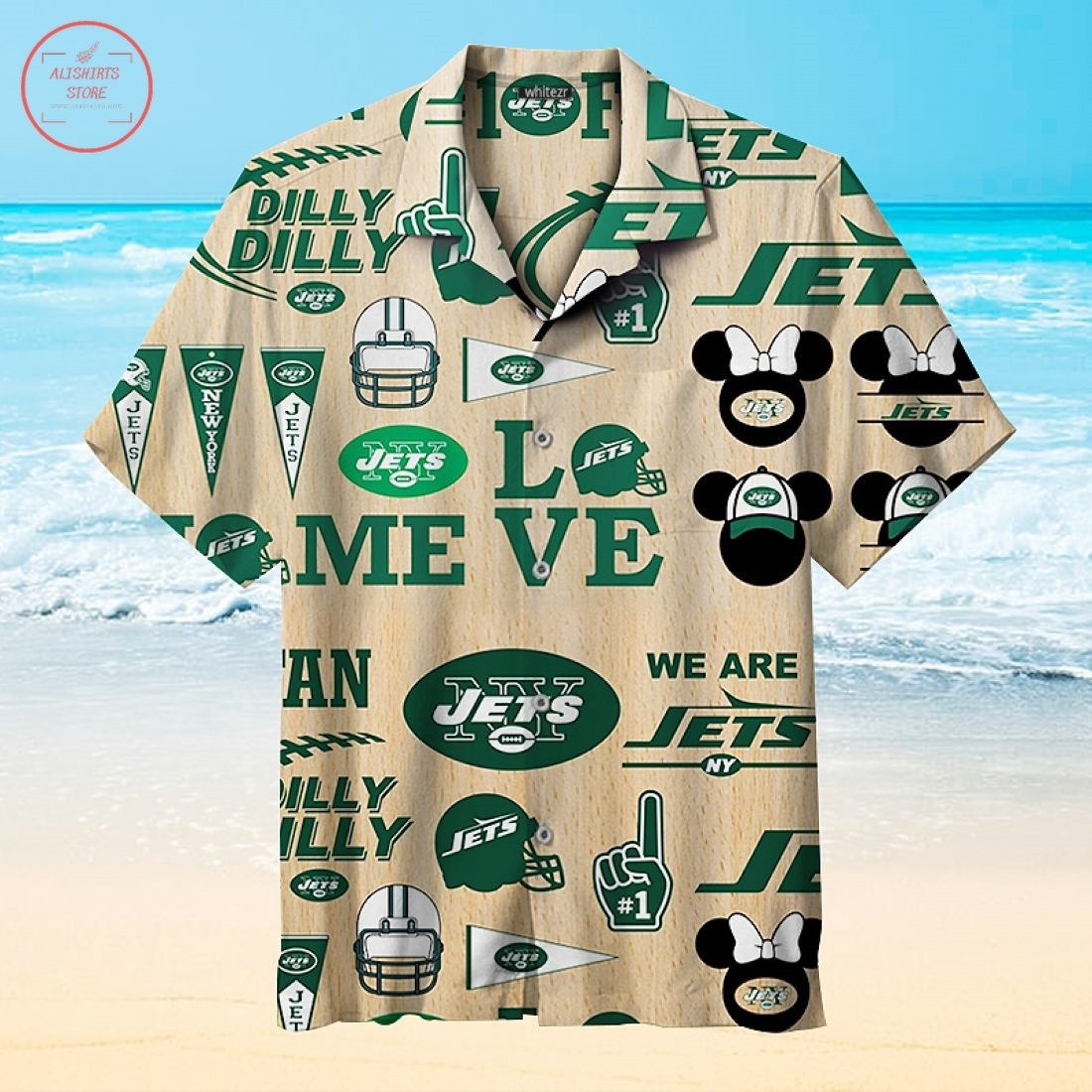 Favorite New York Jets Hawaiian Shirt Tropical Aloha Button Up