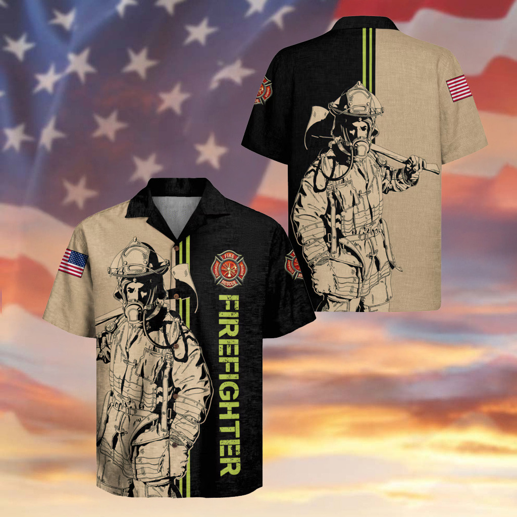Firefighter Hawaiian Shirt Fire Dept Christmas Presents For Firefighter Dad