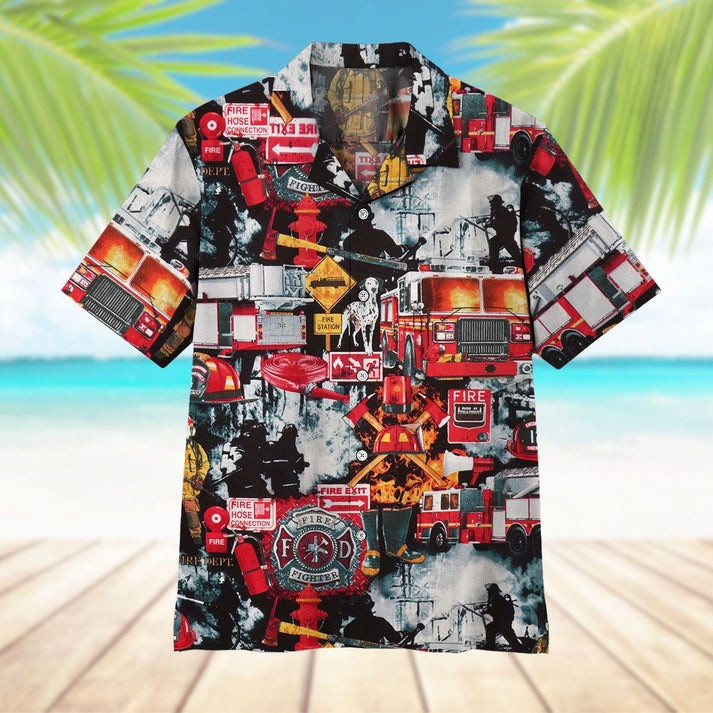 Firefighter Hawaiian Shirt Good Aloha Shirt Unique Firefighter Retirement Gifts