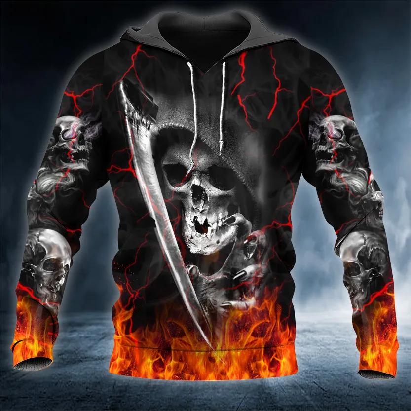 Flee From Death Skull 3D All Over Print Hoodie