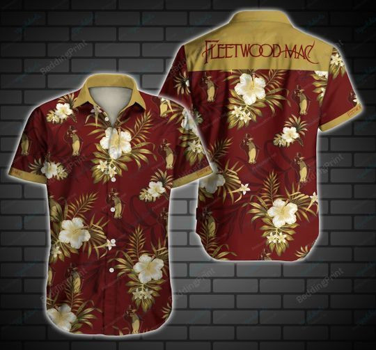 Fleetwood Mac Hawaiian Shirt Tropical Aloha Button Up