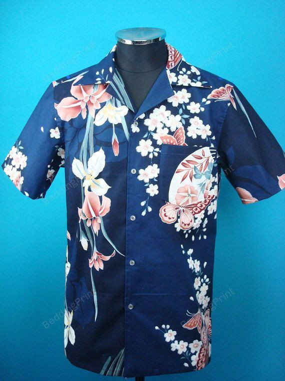 Floral Japanese Art Hawaiian Shirt Tropical Aloha Button Up