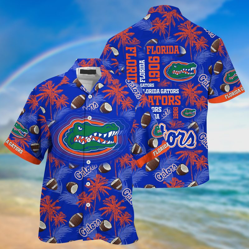 Florida Gators Ncaa Hawaiian Shirt Tropical Aloha Button Up