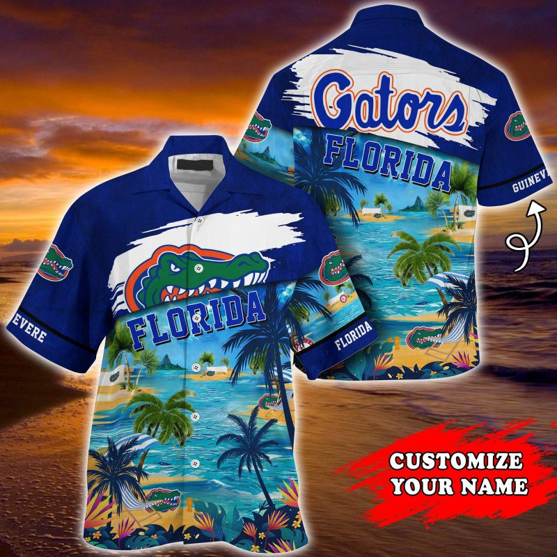 Florida Gators Ncaa Personalized Summer Hawaiian Shirt Tropical Aloha Button Up