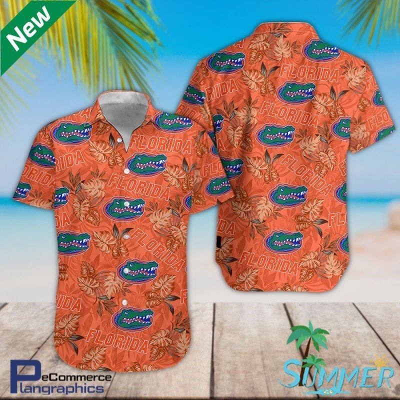Florida Gators Team Aloha Shirt Hawaiian Shirt Tropical Aloha Button Up