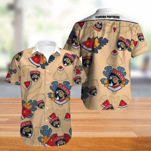 Florida Panthers Hawaiian Shirt Tropical Aloha Button Up