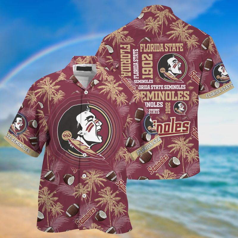 Florida State Seminoles Ncaa Hawaiian Shirt Tropical Aloha Button Up