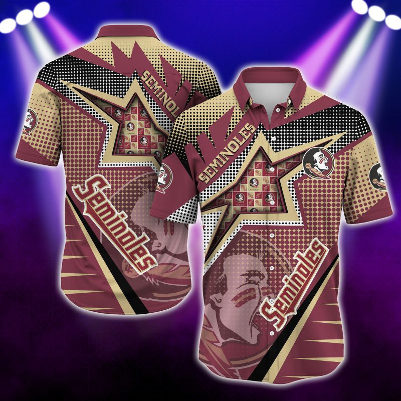 Florida State Seminoles Ncaa Hawaiian Shirt Tropical Aloha Button Up
