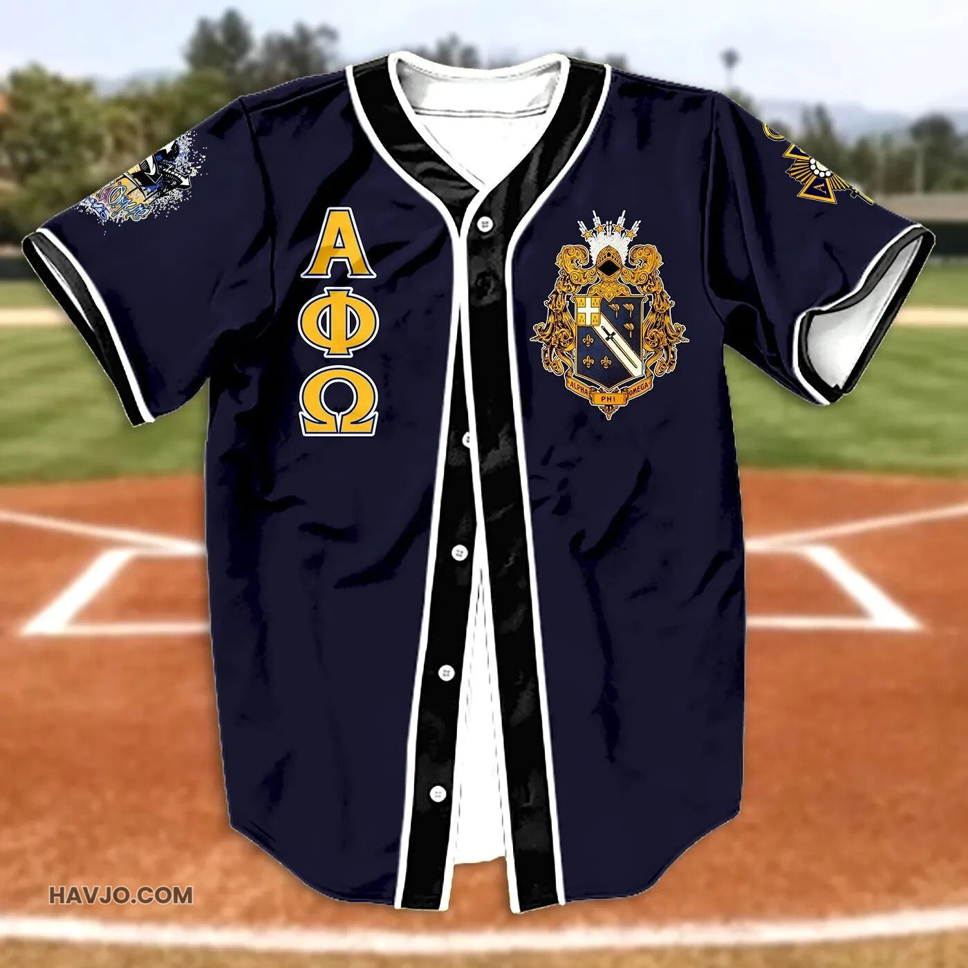 Fraternity Alpha Phi Omega Shirt Baseball Jersey