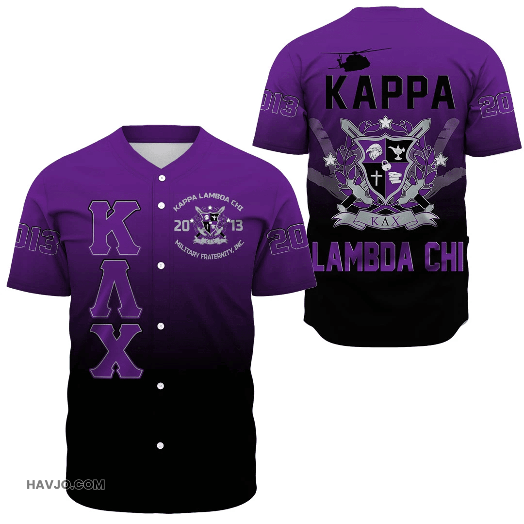 Fraternity Kappa Lambda Chi Gradient Baseball Jersey