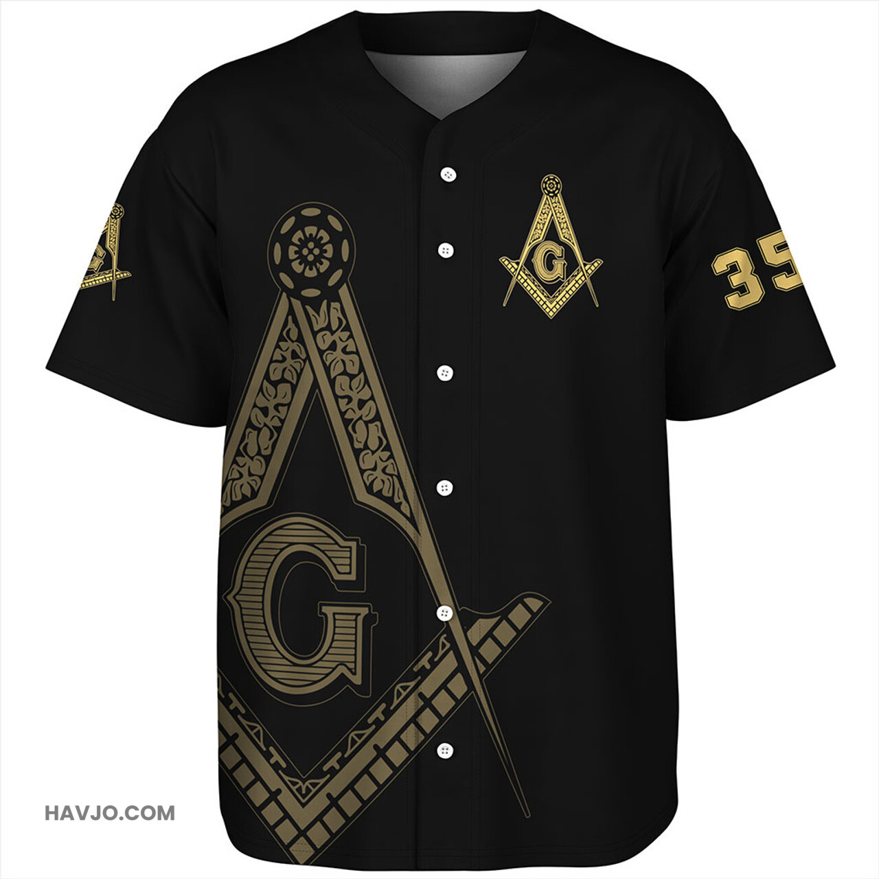 Freemasonry Letter Style Baseball Jersey
