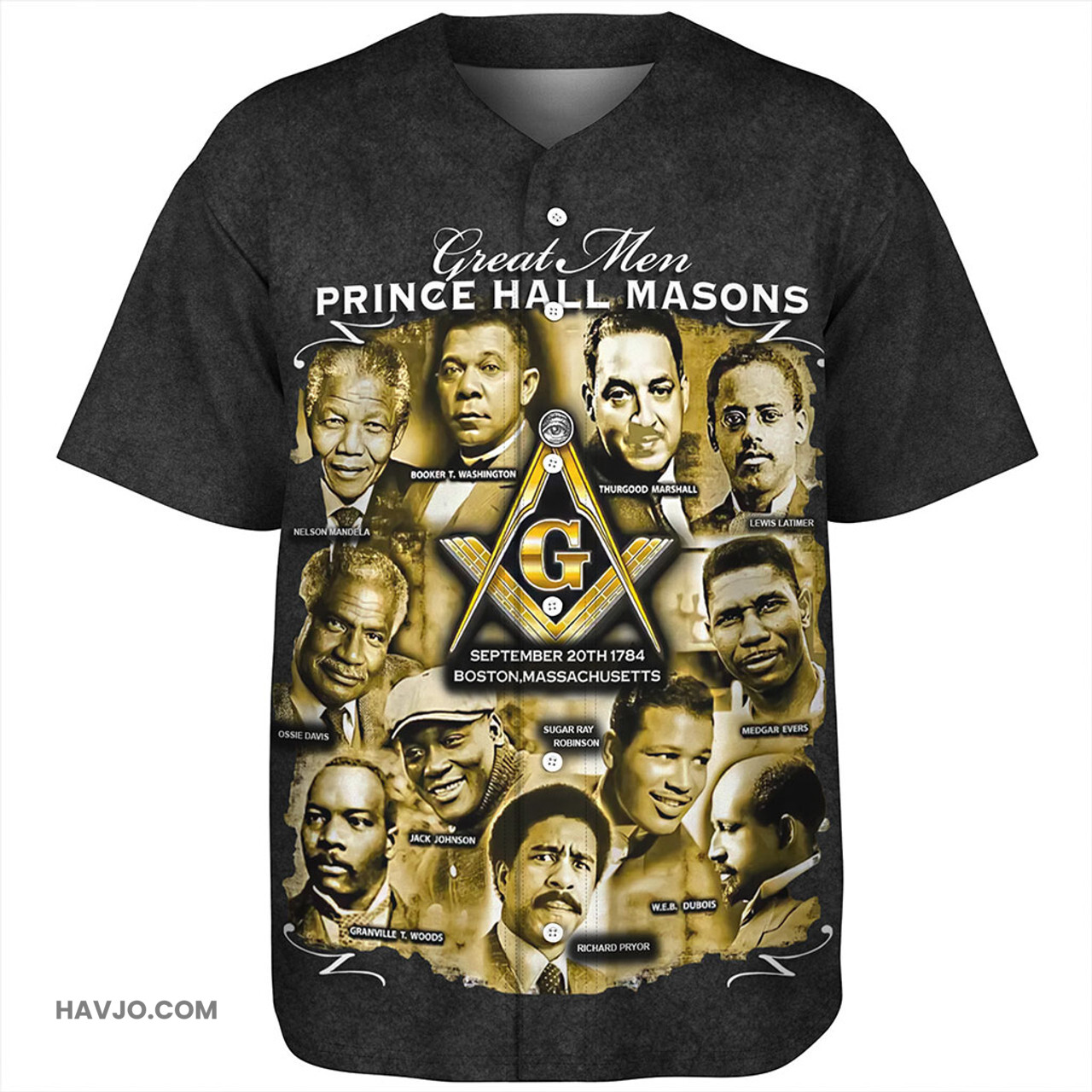 Freemasonry Prince Hall Freemasonry Dropi Baseball Jersey