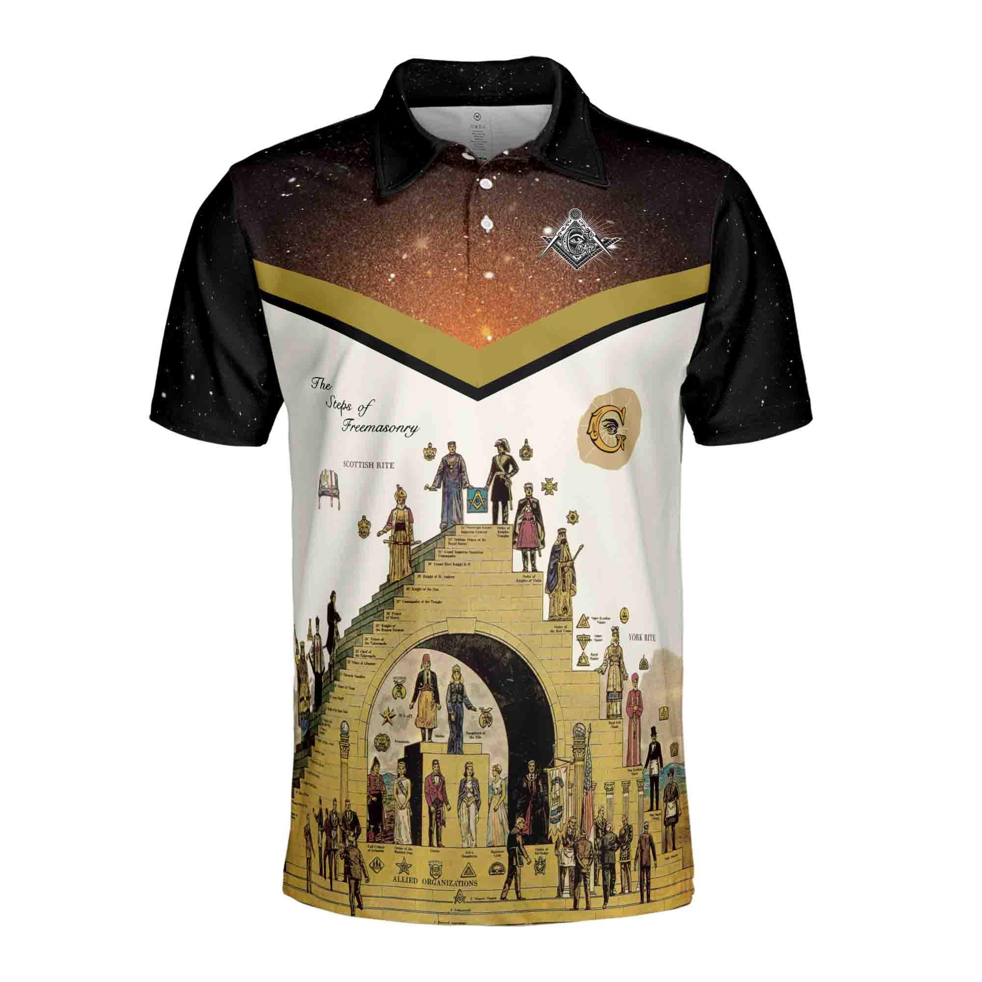 Alternative view of Freemasonry The Structure Of Freemasonry Men's Polo Shirt