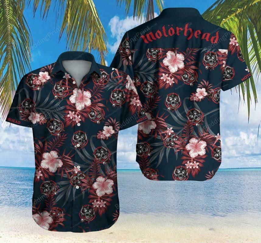 Fructi Motorhead Hawaiian Shirt Tropical Aloha Button Up