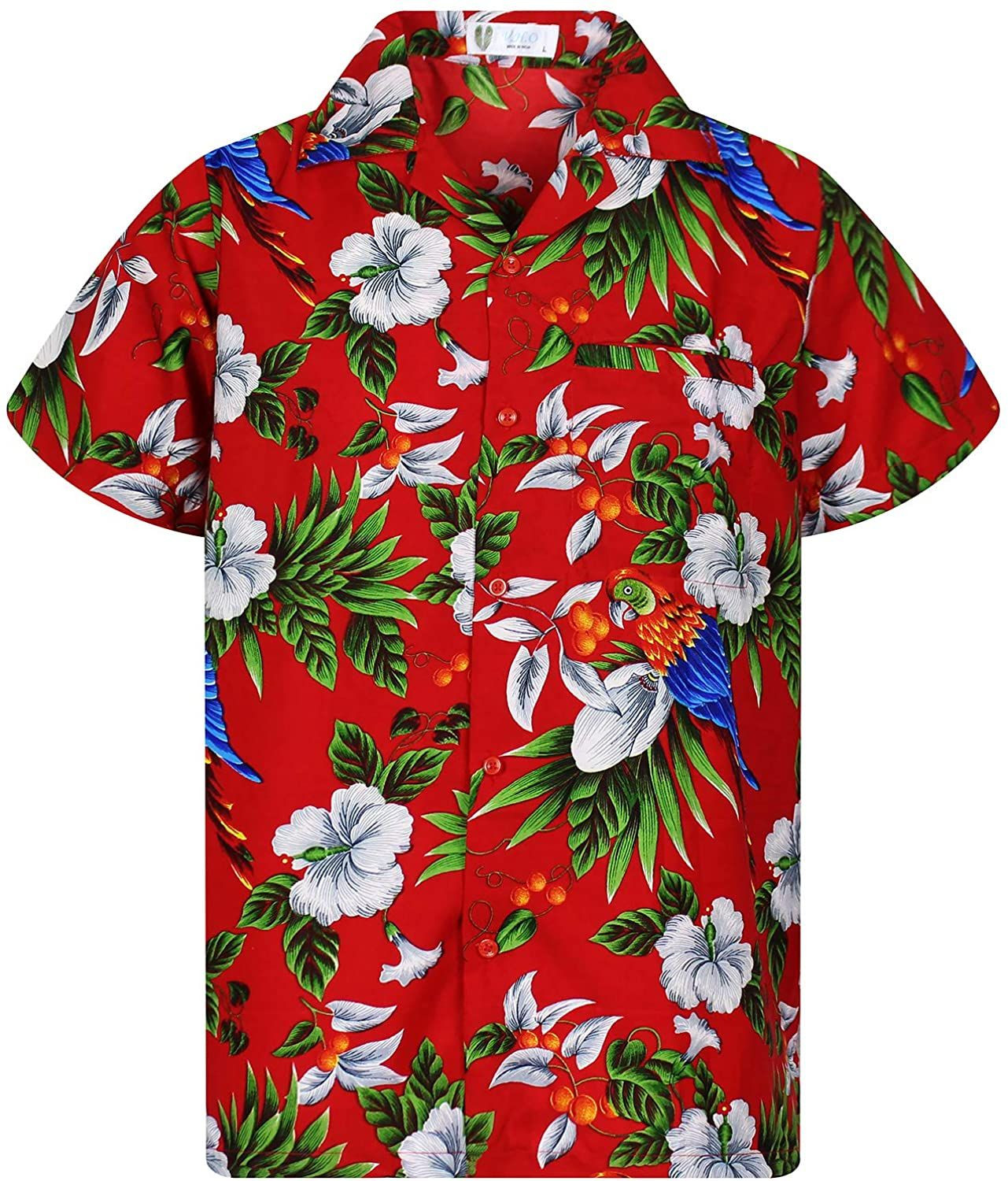 Funky Hawaiian Shirt Tropical Aloha Button Up