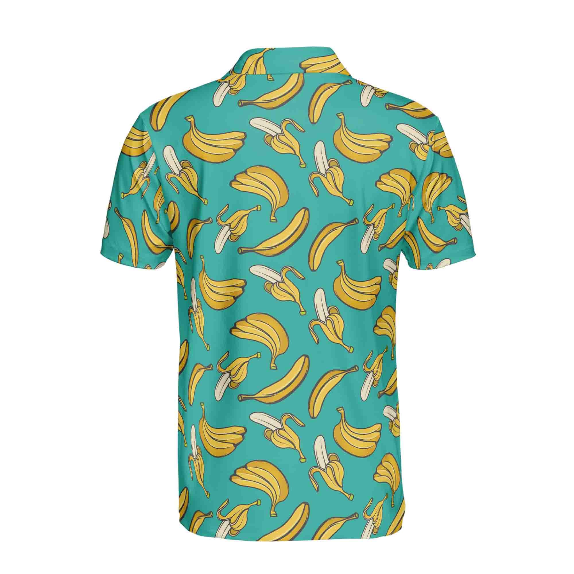 Funny Colorful Banana Golf Men's Polo Shirt - Image 3