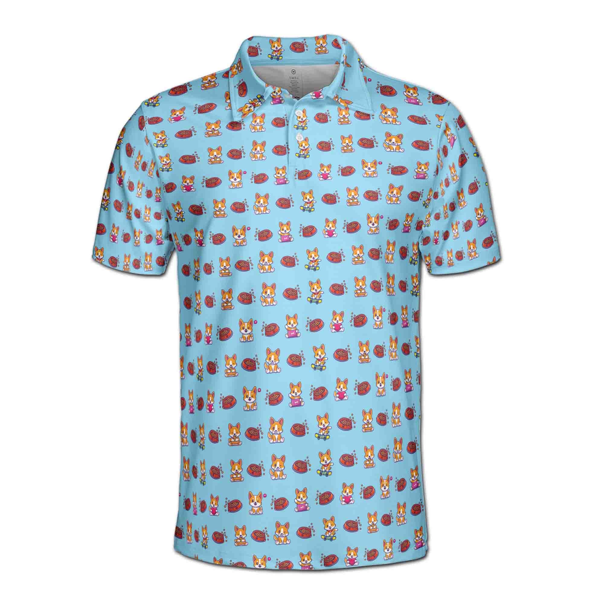 Funny Dog Doodle Men's Golf Polo Shirt - Image 4