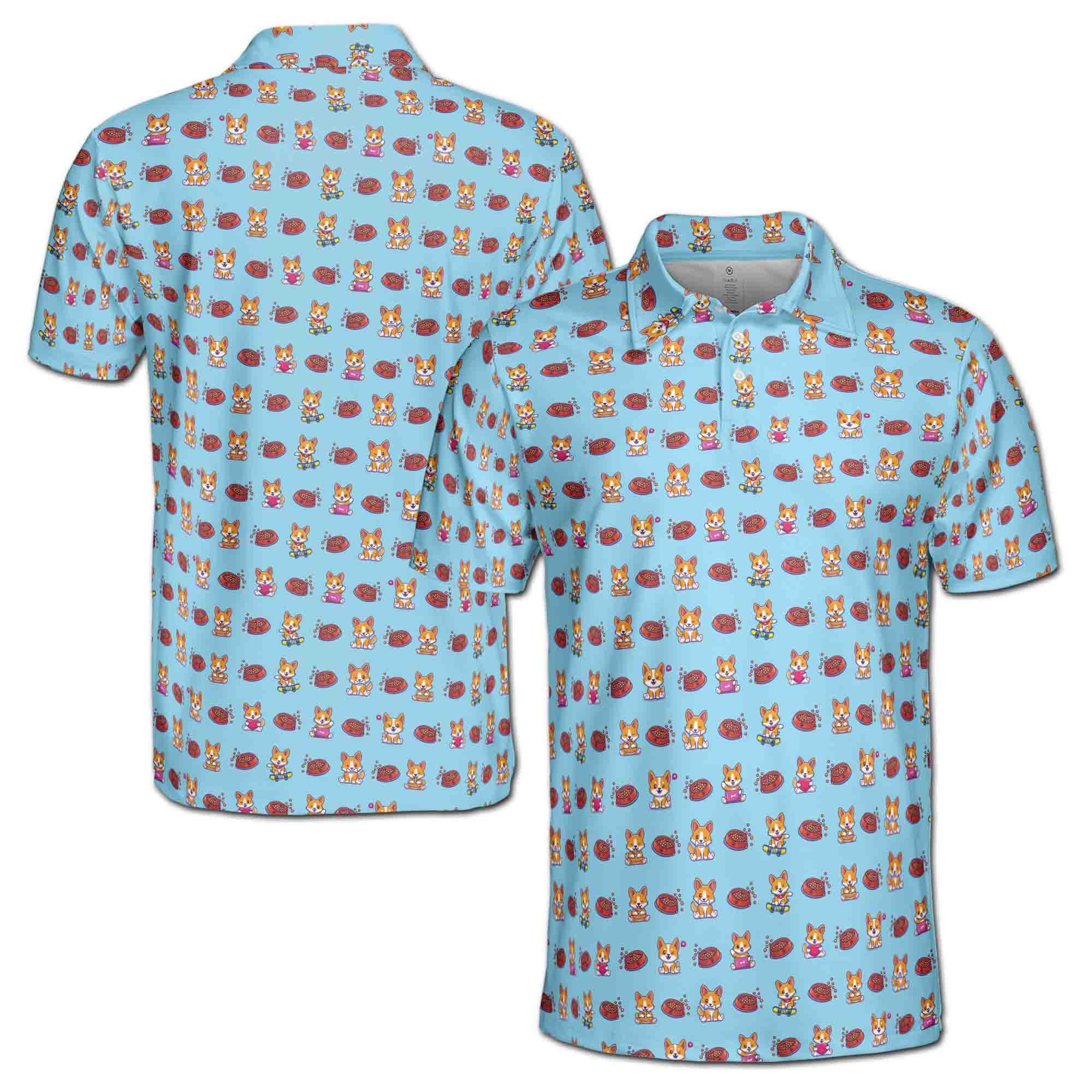 Alternative view of Funny Dog Doodle Men's Golf Polo Shirt