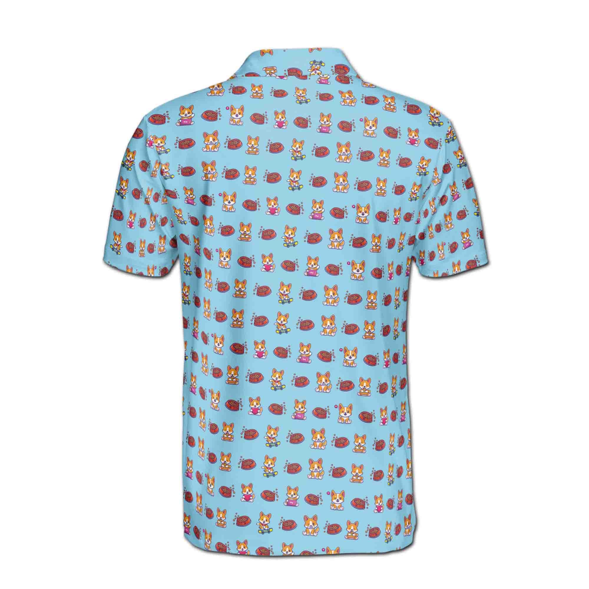 Funny Dog Doodle Men's Golf Polo Shirt - Image 6