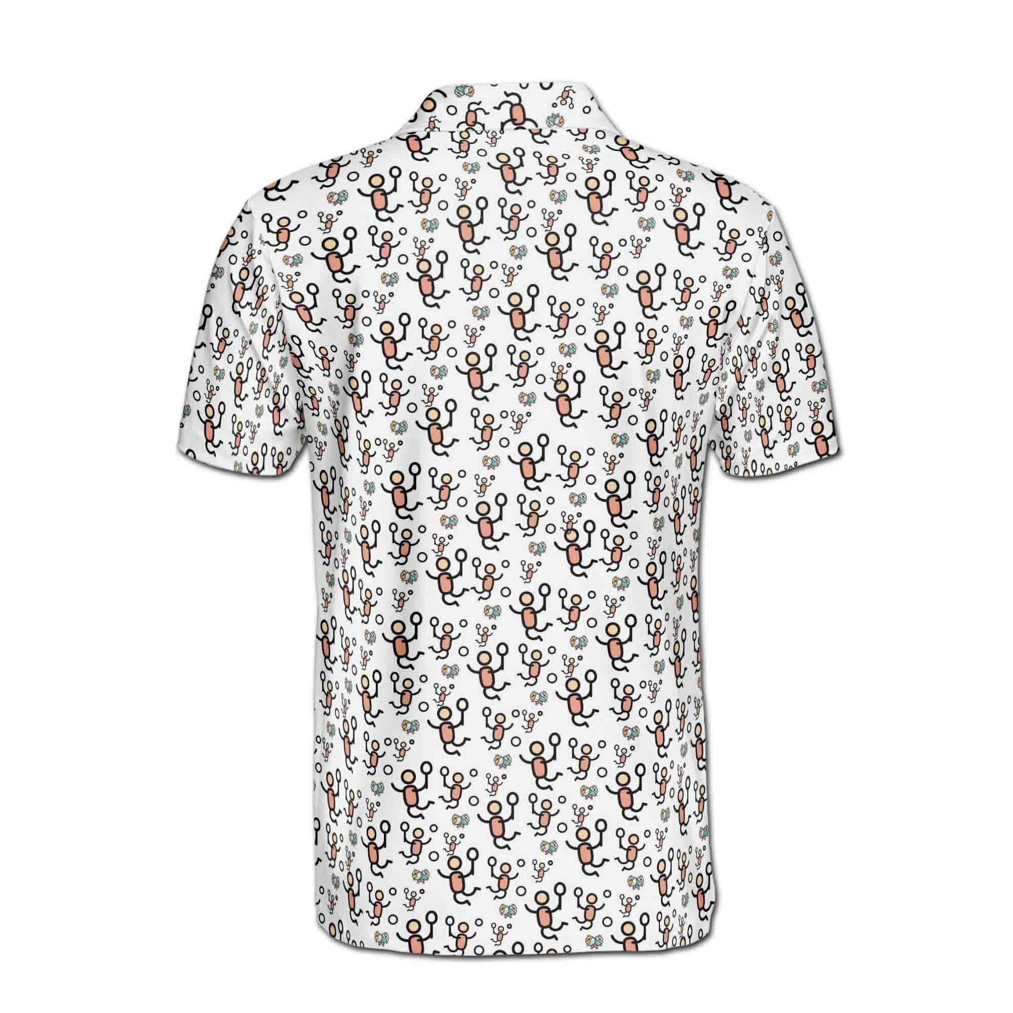 Funny Ping Pong Player Animation Men's Polo Shirt - Image 3